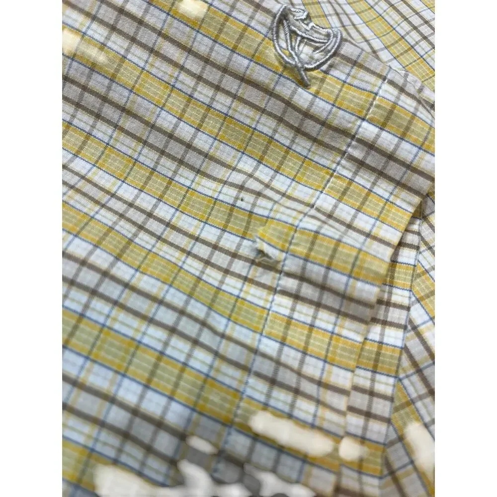 The North Face A5 Series Beige plaid button-up short sleeve shirt Men’s Size XXL